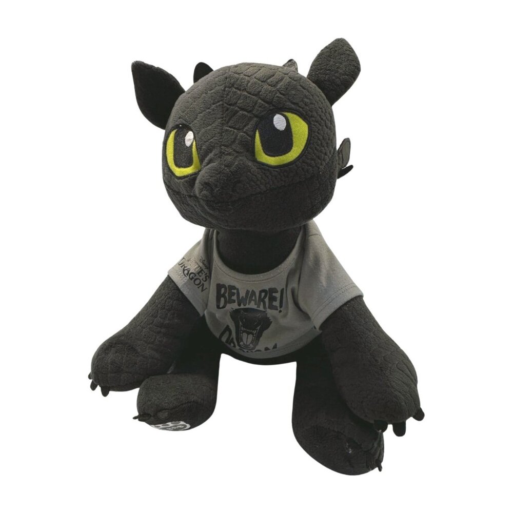 BAB Build-A-Bear Petes Dragon Dark Gray Plush Sitting 13 in How To Train Dragon